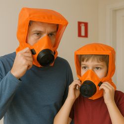 Как пользоваться самоспасателем при пожаре: инструкция для взрослых и детей