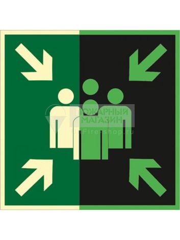 Знак ФЭС Е21 Пункт (место) сбора (фотолюминесцентный, пленка 200х200 мм)