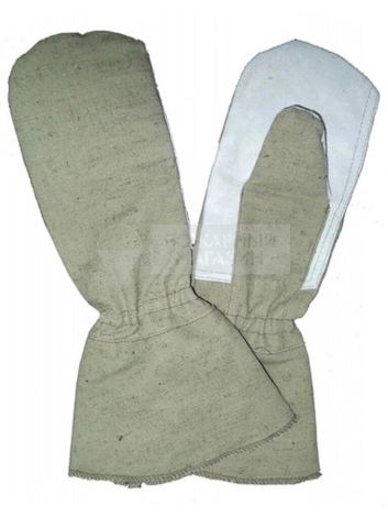 Рукавицы утепленные с крагами (брезент/спилок)