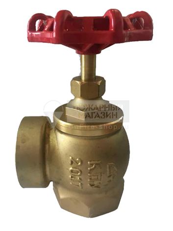 Клапан КПЛ Ду 50 латунь 90° муфта/муфта Динарм