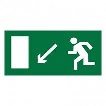Знак Е13 - Направление к эвакуационному выходу по лестнице вниз (самокл. пленка ПВХ, 200х200 мм) - фото 9