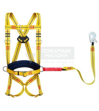 Удерживающая страховочная привязь УСП 2 аАЖ (строп лента с амортизатором)