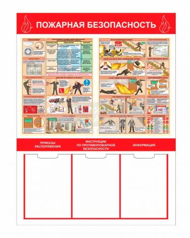 Стенд - Пожарная безопасность СТ192 (пластик, 1000х750х3 мм)