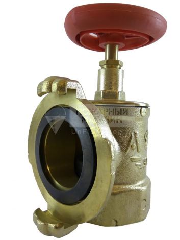 Клапан КПЛ Ду 50 латунь 90° муфта/цапка с соединительной головкой 50