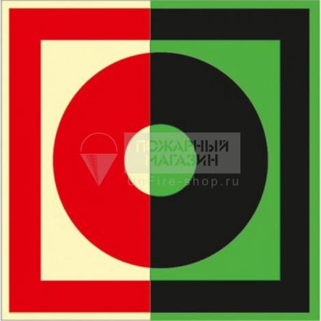 Знак ФЭС F10 Кнопка включения установок (систем) пожарной автоматики ...